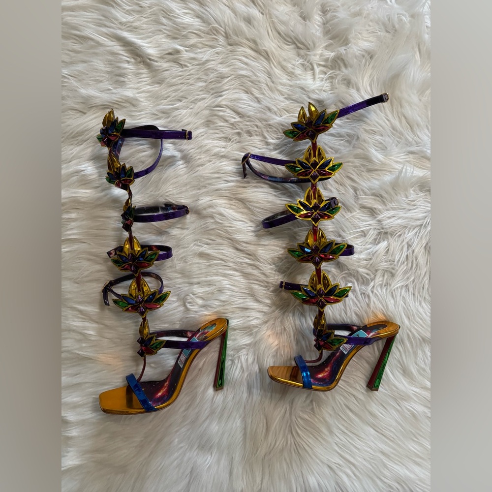 Christian Louboutin x Marvel Gladiator Sandals Multicolor 35 - Picture 2 of 12
